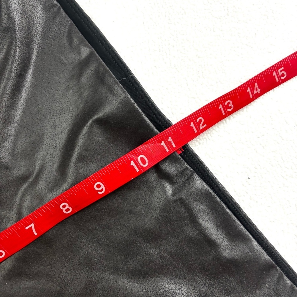 SPANX Faux Leather Moto Banded High Waist Ankle Compression Leggings Size 1X - Picture 14 of 15